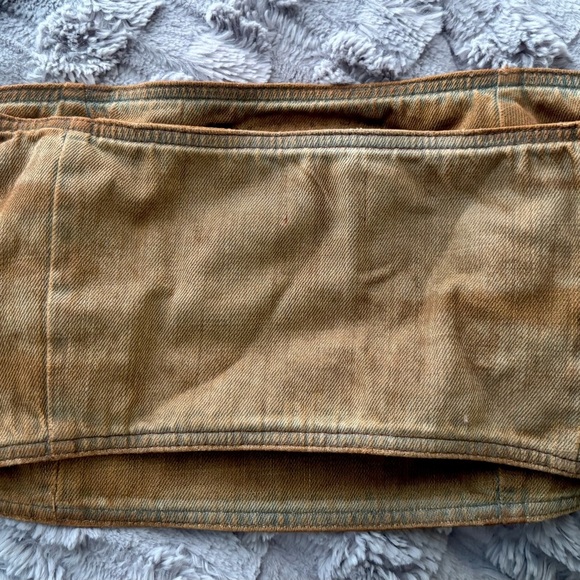 Diesel Y2K tube top distressed denim - Picture 2 of 2